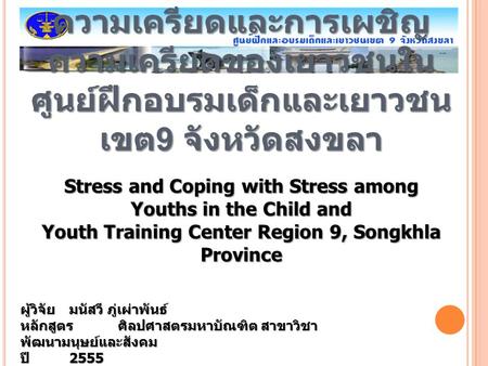 Stress and Coping with Stress among Youths in the Child and