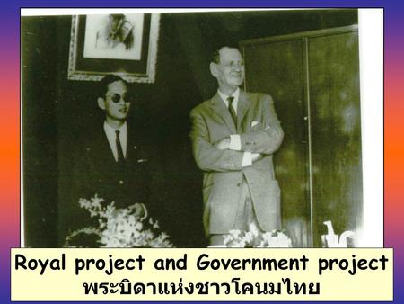 Royal project and Government project พระบิดาแห่งชาวโคนมไทย.