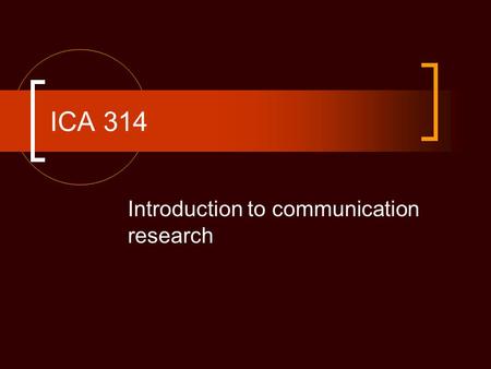 Introduction to communication research