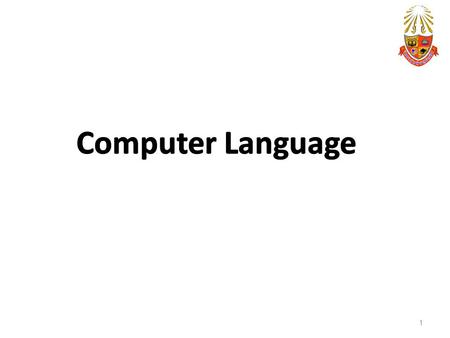 Computer Language.