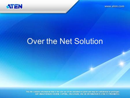 Over the Net Solution. Power Over the Net PN7320 Power Over the Net.