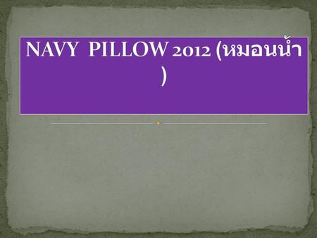 NAVY PILLOW 2012 (หมอนน้ำ ).