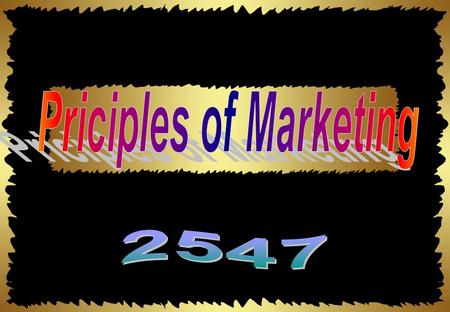 Priciples of Marketing