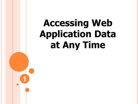 Accessing Web Application Data at Any Time