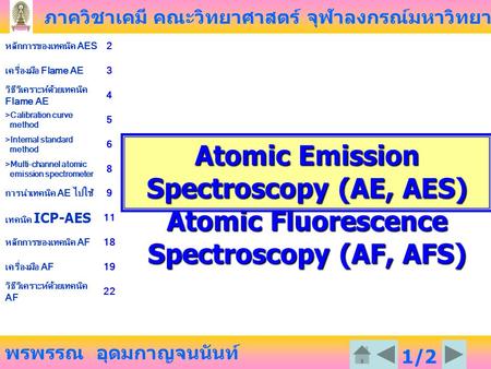 Atomic Emission Spectroscopy (AE, AES)