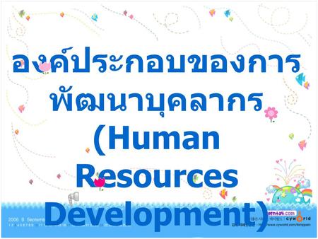 พัฒนาบุคลากร (Human Resources Development)