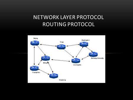 Network Layer Protocol Routing Protocol