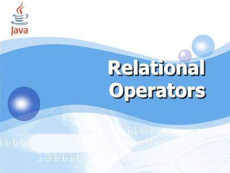 Relational Operators by Accords (IT SMART CLUB 2006) by Accords 1.