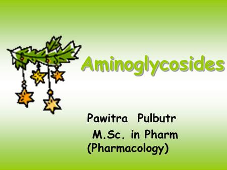 Pawitra Pulbutr M.Sc. in Pharm (Pharmacology)