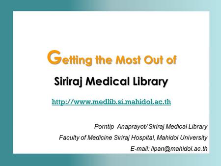 Siriraj Medical Library