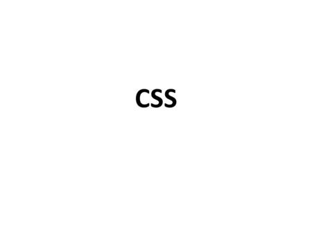 CSS.