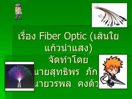Fiber Optic (เส้นใยแก้วนำแสง)