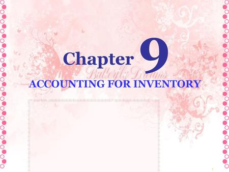 ACCOUNTING FOR INVENTORY