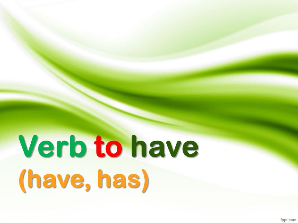 Verb to have (have, has)