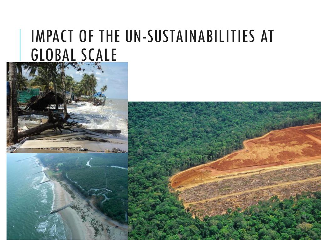 Impact of the un-sustainabilities at Global Scale