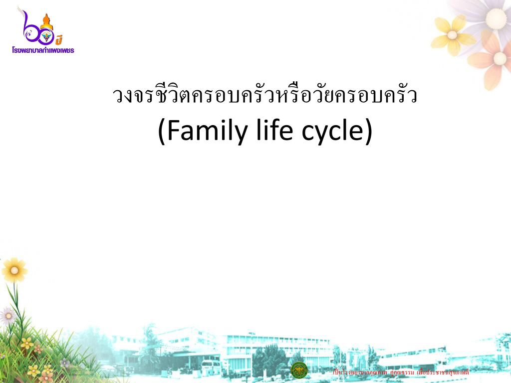 วงจรชีวิตครอบครัวหรือวัยครอบครัว (Family life cycle)