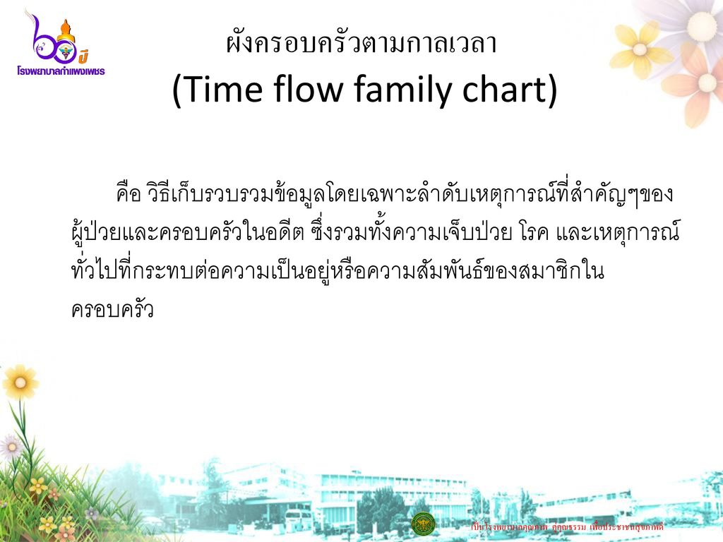 ผังครอบครัวตามกาลเวลา (Time flow family chart)