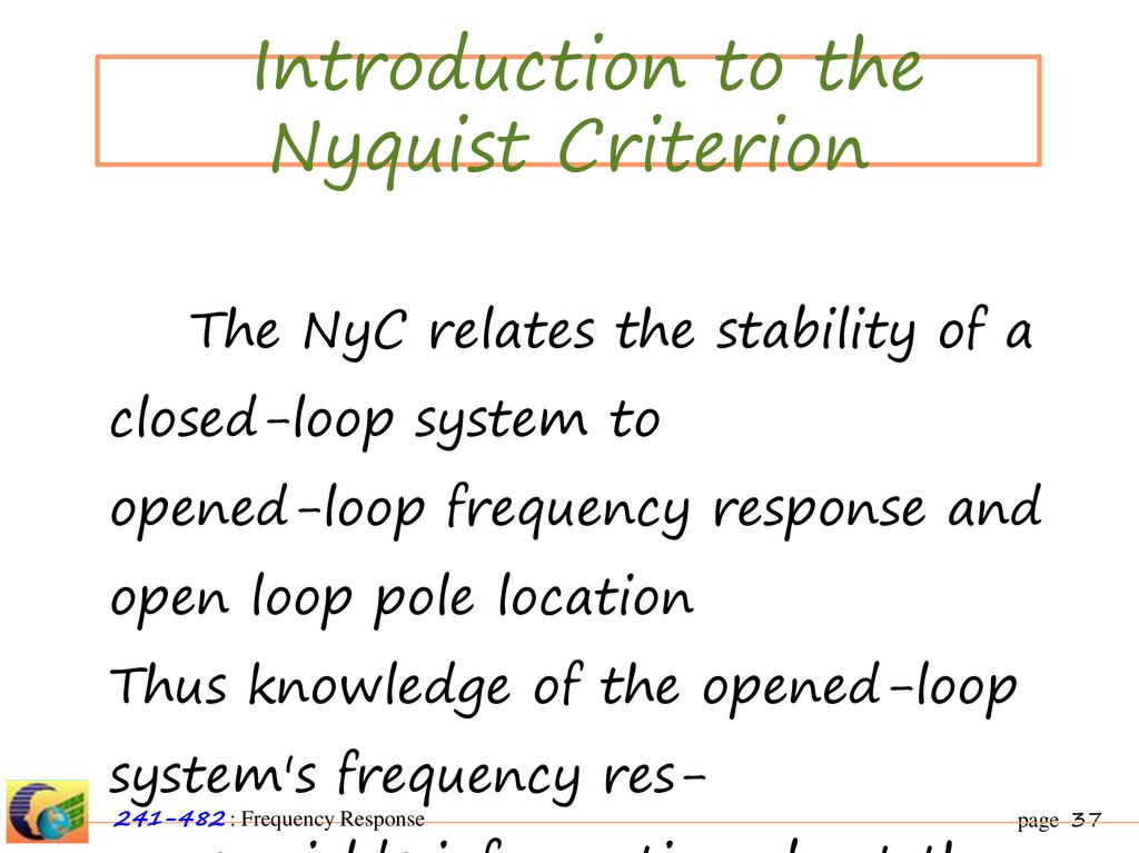 Introduction to the Nyquist Criterion