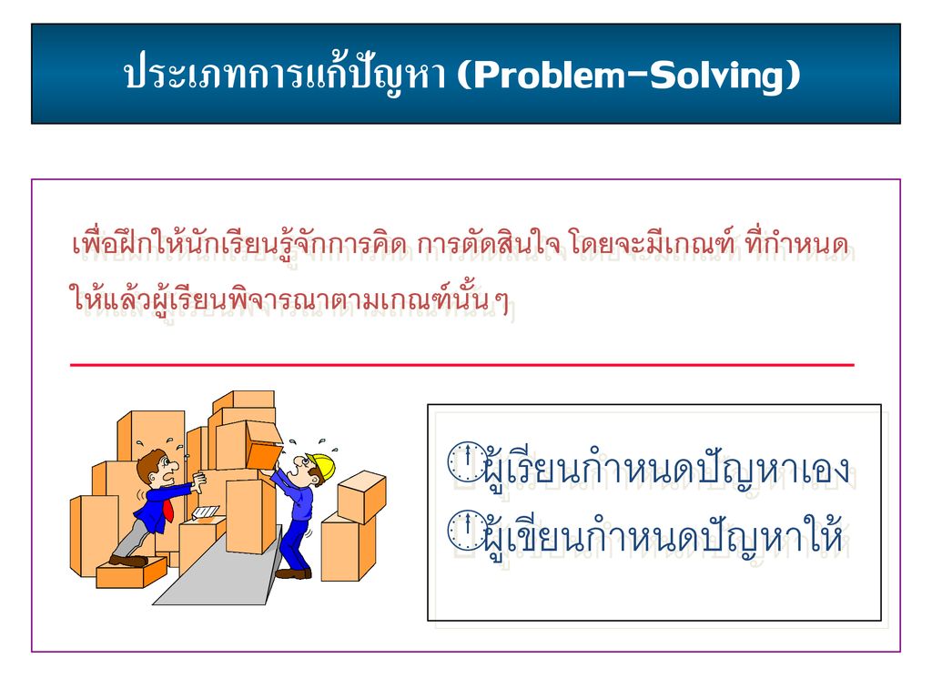 ประเภทการแก้ปัญหา (Problem-Solving)