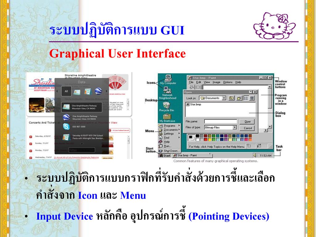 ระบบปฏิบัติการแบบ GUI Graphical User Interface