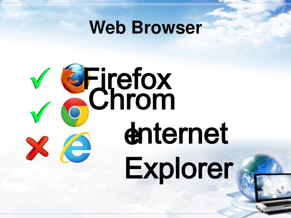 Firefox Chrome Internet Explorer