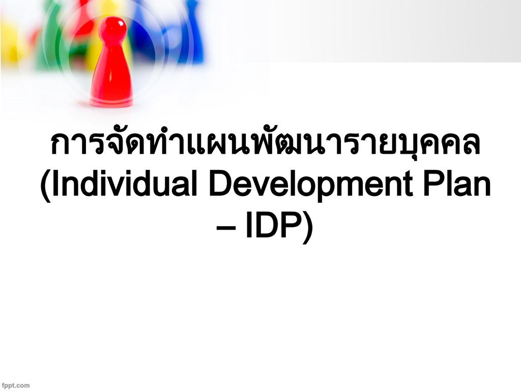 การจัดทำแผนพัฒนารายบุคคล (Individual Development Plan – IDP)