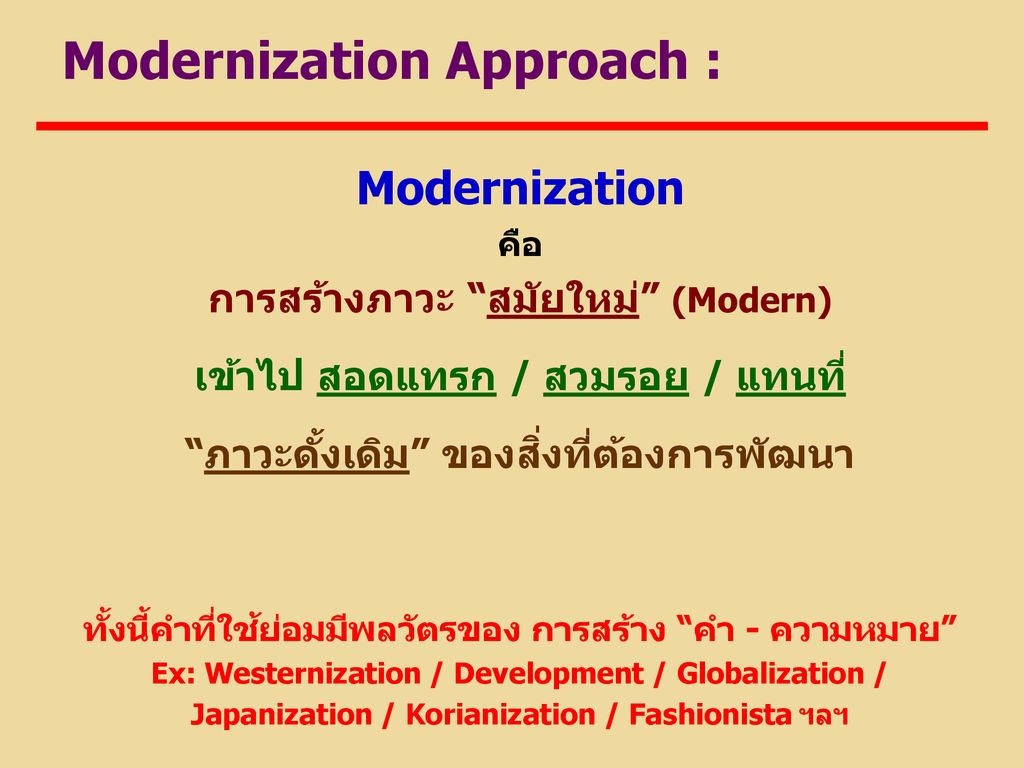 Modernization Approach :