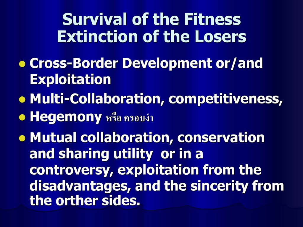 Survival of the Fitness Extinction of the Losers