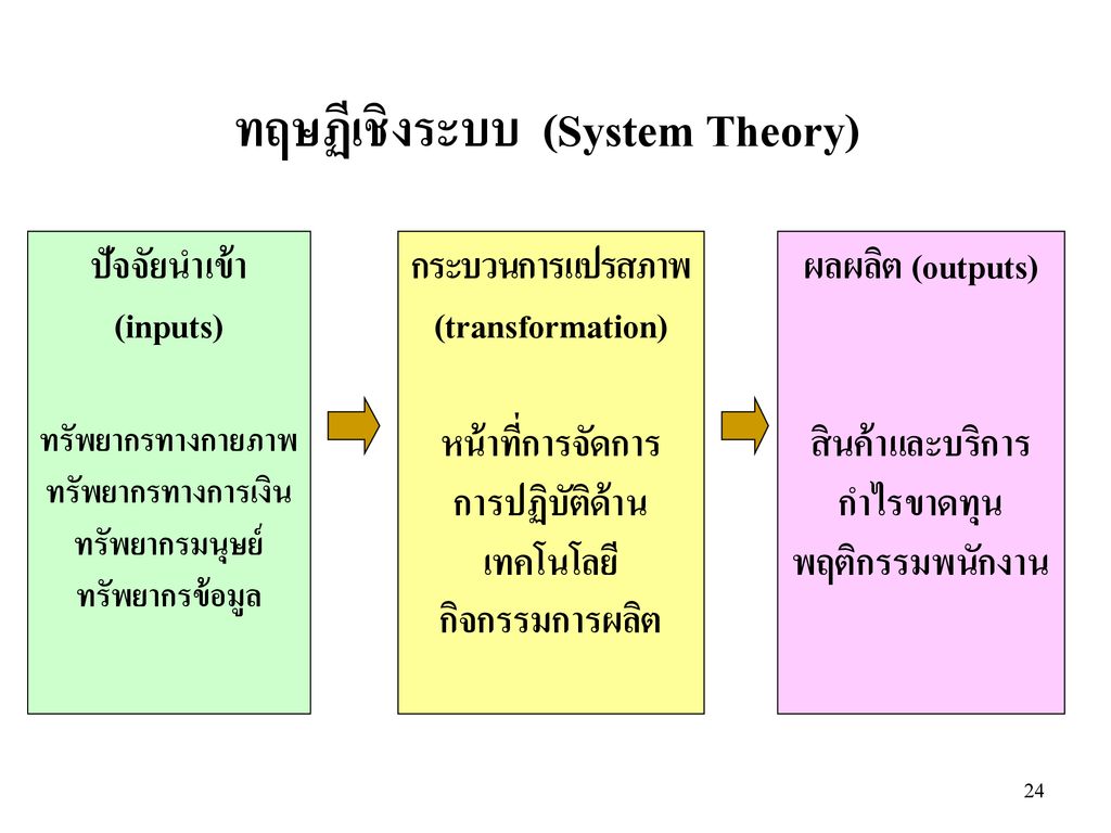 ทฤษฏีเชิงระบบ (System Theory)