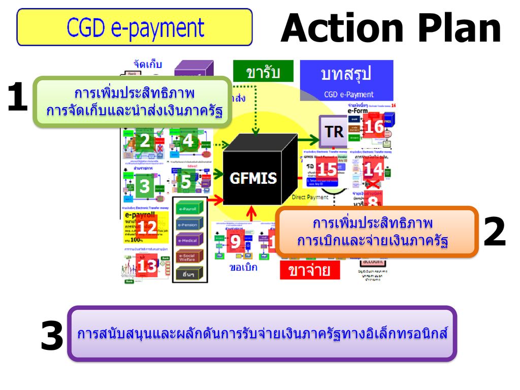 Action Plan การเพิ่มประสิทธิภาพ การจัดเก็บและนำส่งเงินภาครัฐ