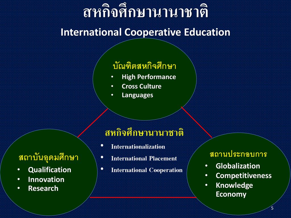 สหกิจศึกษานานาชาติ International Cooperative Education