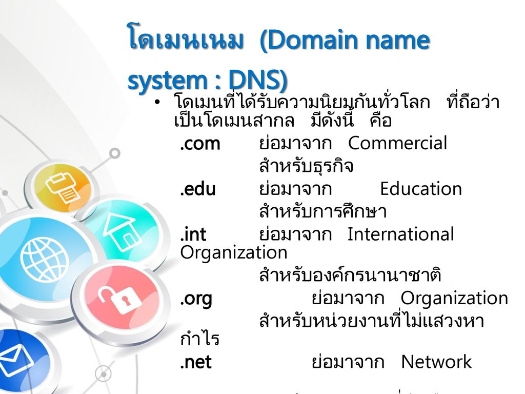 โดเมนเนม (Domain name system : DNS)