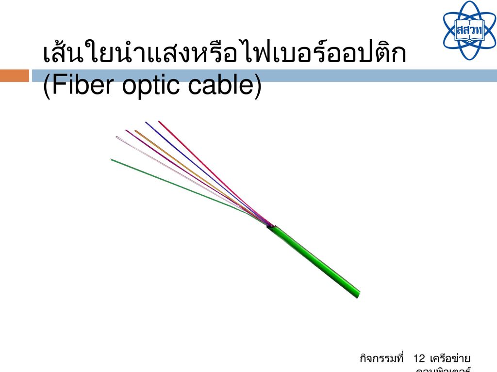 เส้นใยนำแสงหรือไฟเบอร์ออปติก (Fiber optic cable)