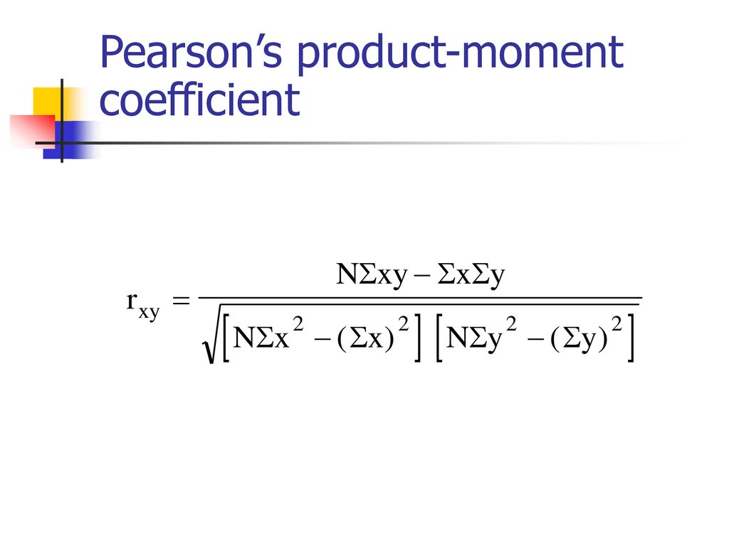 Pearson’s product-moment coefficient