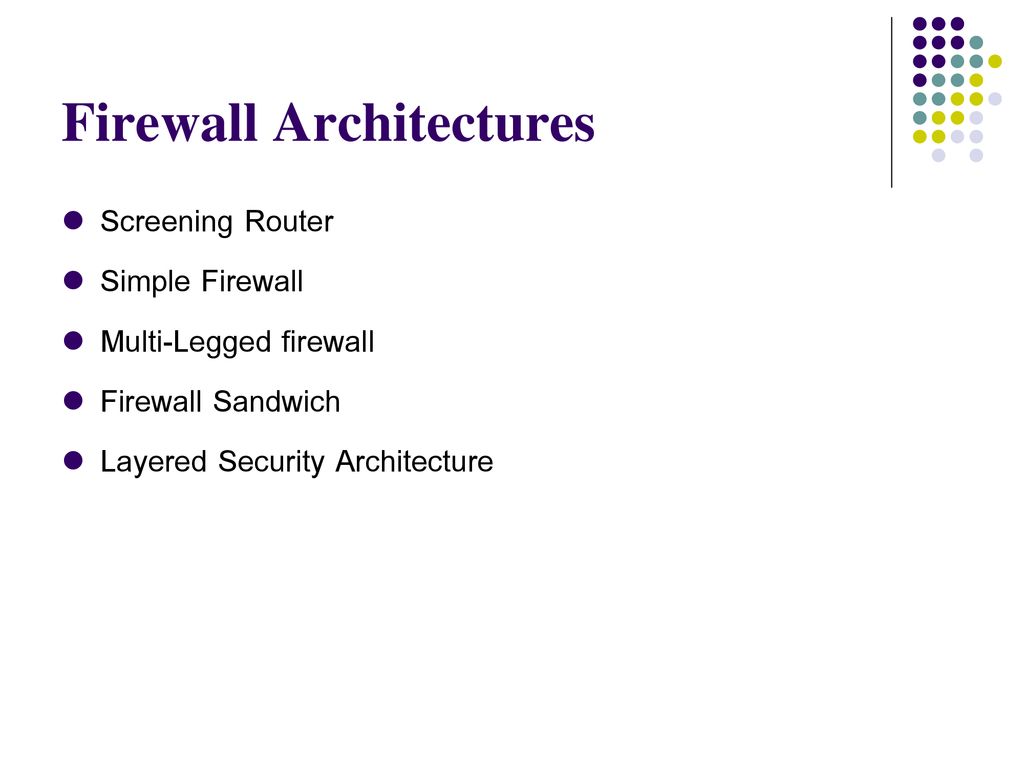 Firewall Architectures
