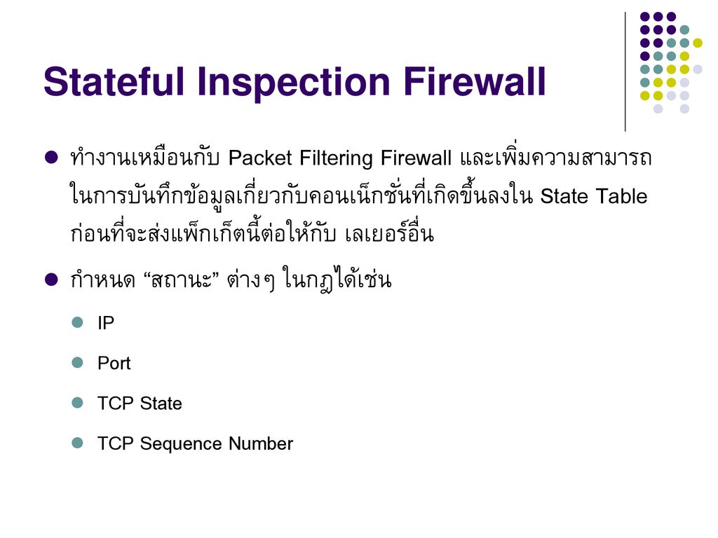 Stateful Inspection Firewall