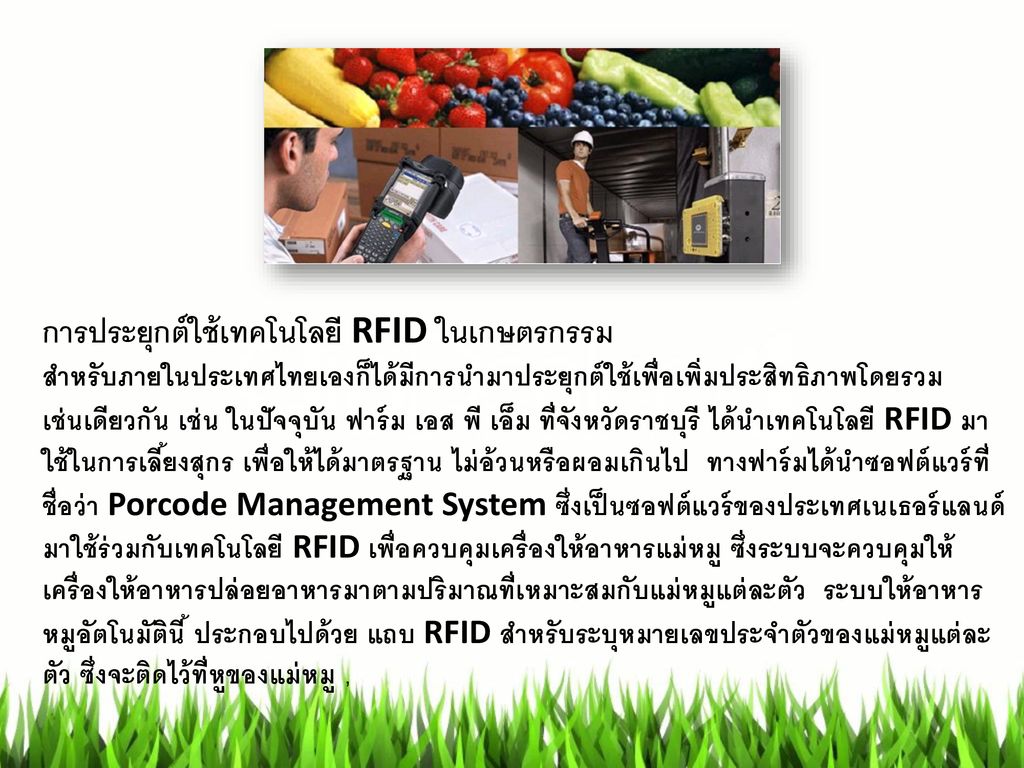 การประยุกต์ใช้เทคโนโลยี RFID ในเกษตรกรรม
