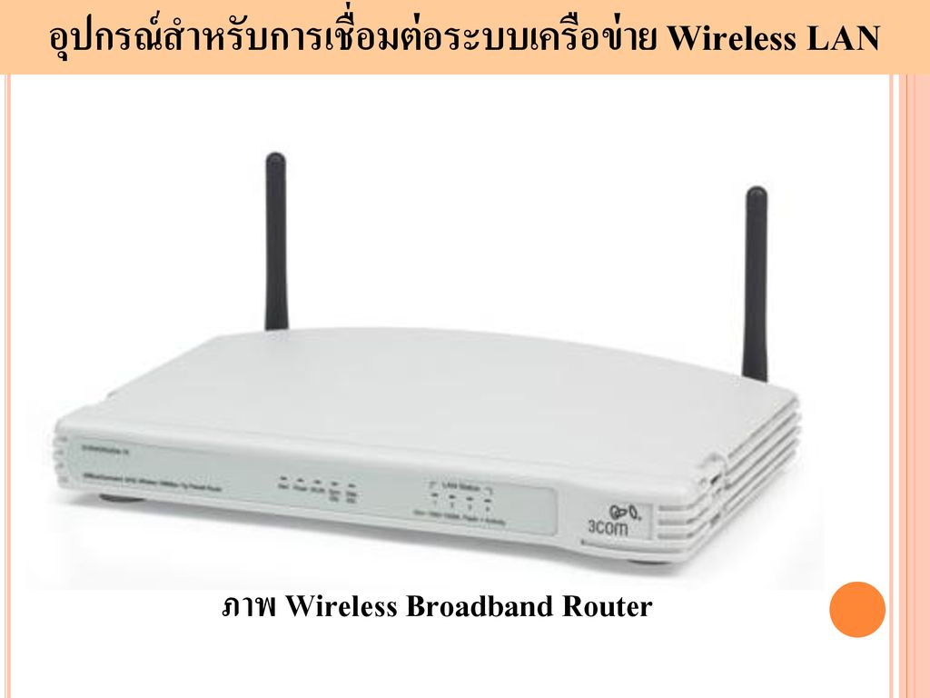 อุปกรณ์สำหรับการเชื่อมต่อระบบเครือข่าย Wireless LAN
