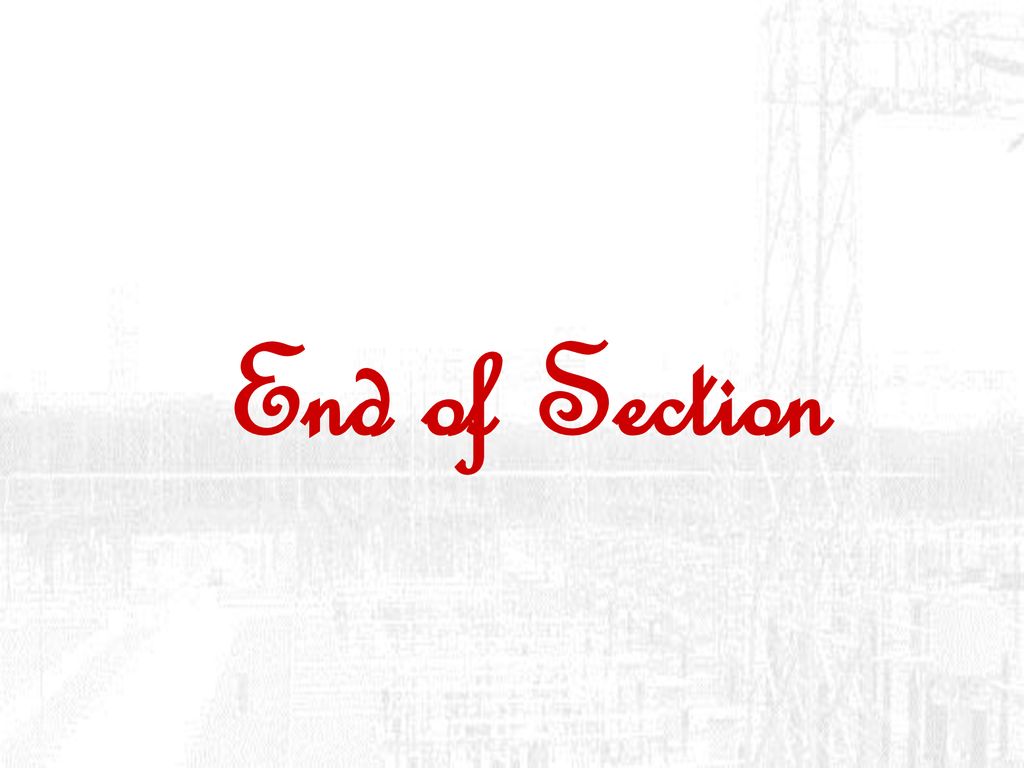 End of Section