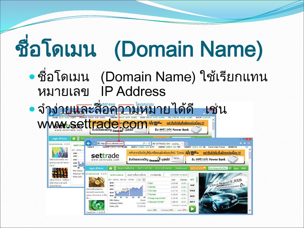 ชื่อโดเมน (Domain Name)
