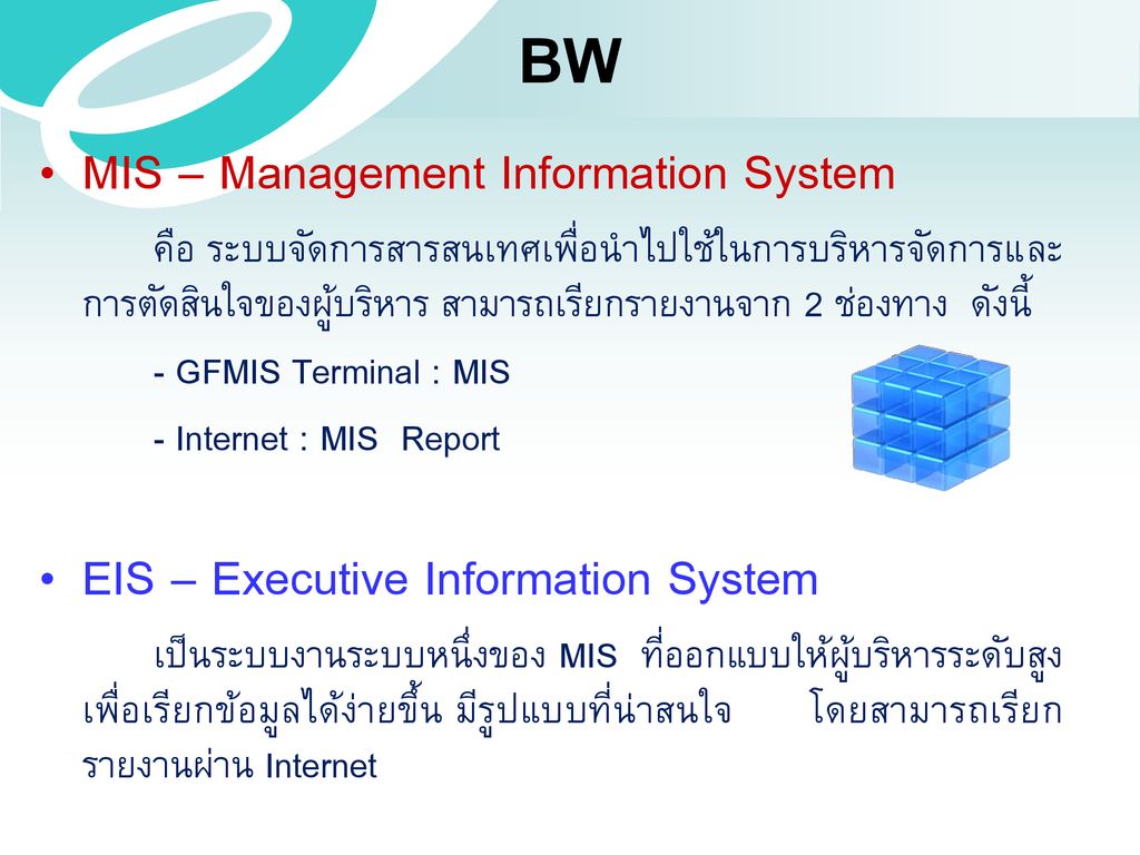 BW MIS – Management Information System