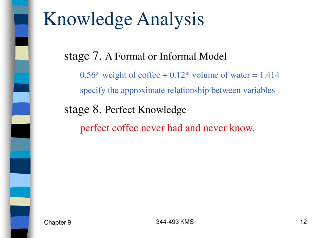 Knowledge Analysis stage 7. A Formal or Informal Model