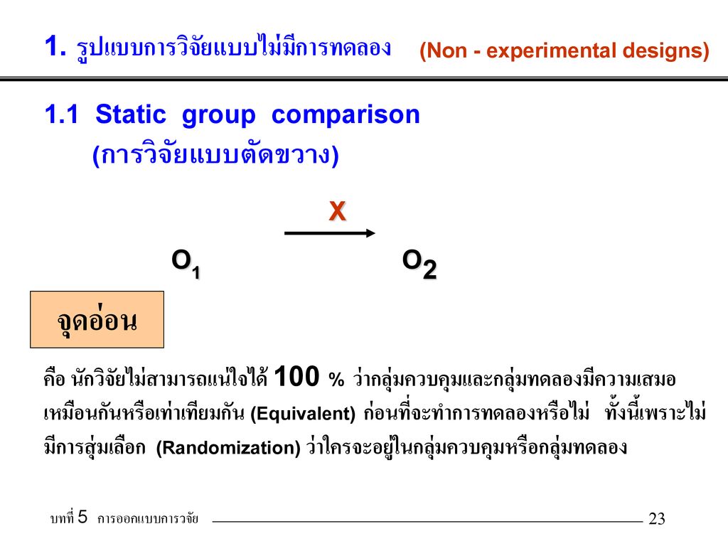 1.1 Static group comparison