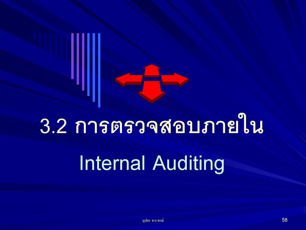 3.2 การตรวจสอบภายใน Internal Auditing
