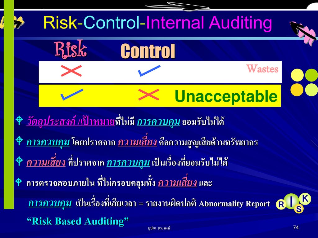 Risk Control Risk-Control-Internal Auditing Wastes Unacceptable