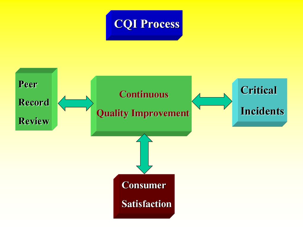 CQI Process Critical Incidents Peer Record Continuous Review