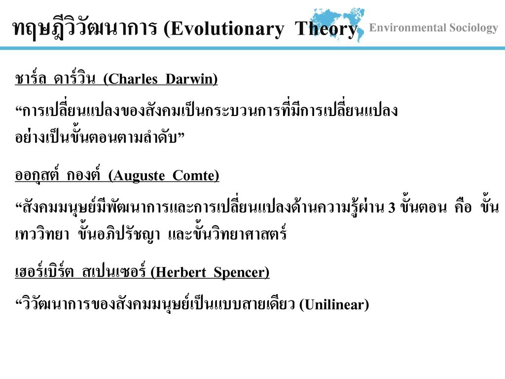 ทฤษฎีวิวัฒนาการ (Evolutionary Theory