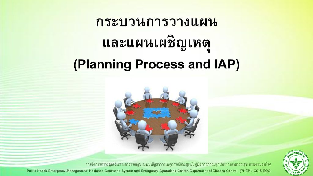 กระบวนการวางแผน และแผนเผชิญเหตุ (Planning Process and IAP)