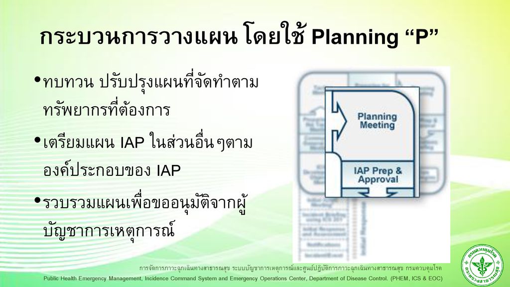 กระบวนการวางแผน โดยใช้ Planning P