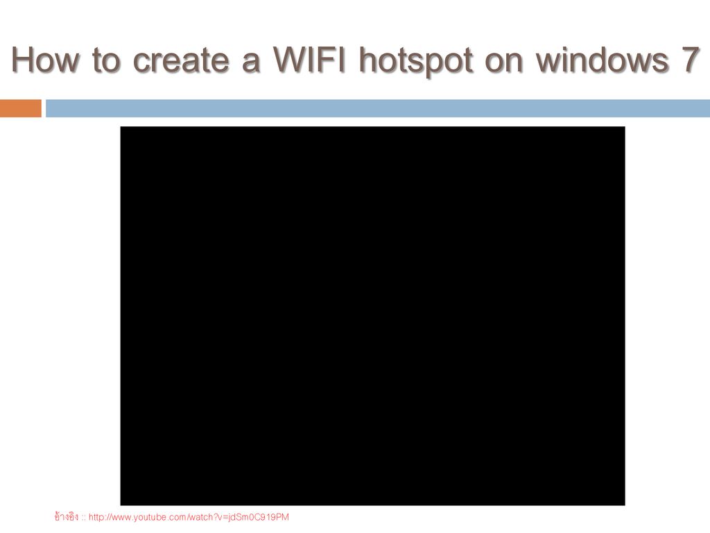 How to create a WIFI hotspot on windows 7